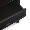 thumbnail image 5 of Warm Shaker Solid Wood 24 inch Wide Rustic Bedside Nightstand Table in Dark Brown, 5 of 5