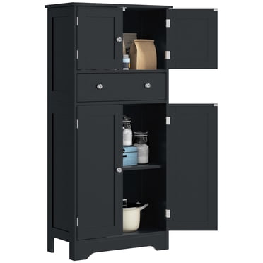HOMCOM Armoire de Rangement de Garde-Manger de Cuisine 50,5 Pouces avec Portes et Tablette Ajustable