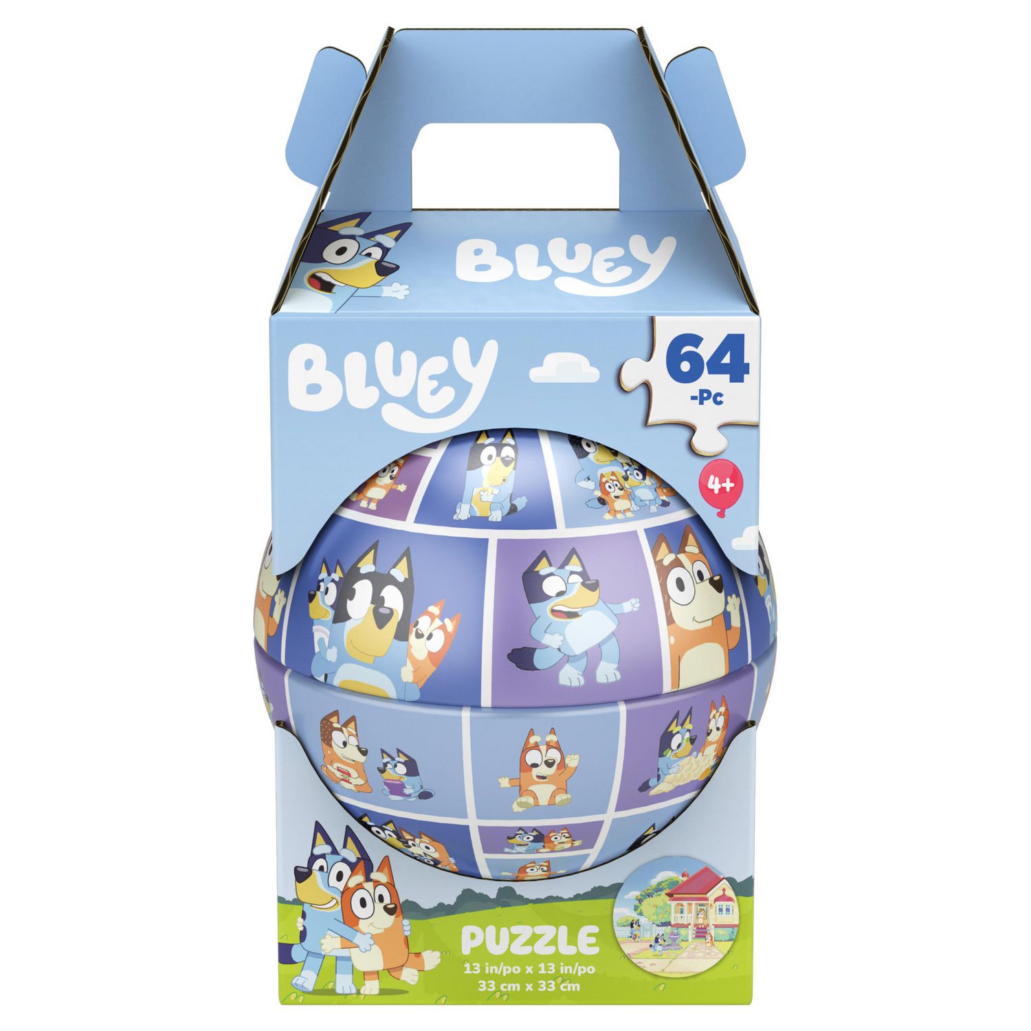 Bluey, sphère de puzzle de 64 pièces