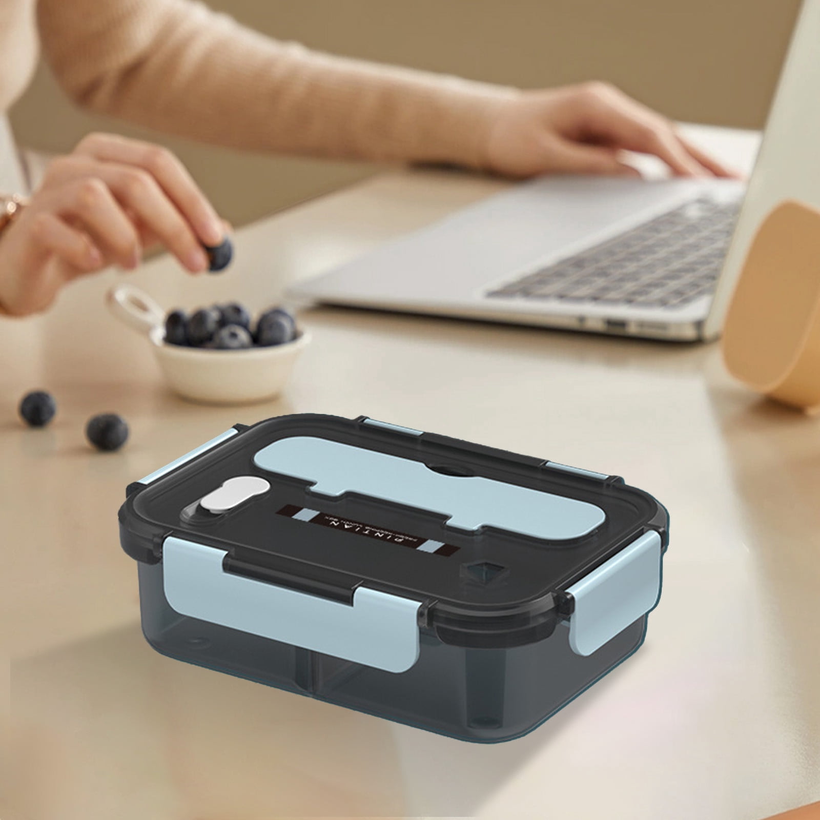 EGNMCR Kitchen Essentials Kitchen Gadgets Heat Resistance Lunch Box Leak Proof Sealed Compartment Lunch Box Microwave And Freezer Safe Individual Compartments For Food Storage lunch boxes