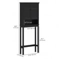 thumbnail image 3 of HOMCOM Armoire de Rangement au-Dessus de la Toilette, Armoire pour Laveuse à 3 Niveaux, 3 of 10