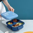 thumbnail image 2 of Tumotour Border Student Bento Box Children Sealed Fruit Box Salad Box Work Microwave Lunch Box Chopsticks Dip Container Cute Kids Bento Lunch Box, 2 of 6