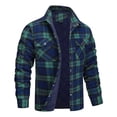 thumbnail image 2 of Dvkptbk Men's Printed Plaid Jacket Casual Color Jacket Buttons Jacket Long Sleeve Jacket With Pocket, 2 of 6