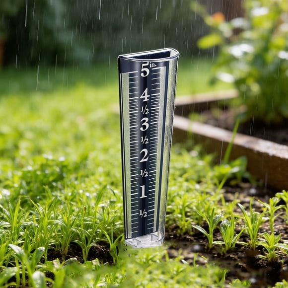 EGNMCR Tools&Home Improvement 5in Rain Gauge Stake Large Capacity Rain Meter Garden Yard Watering Measurement Tool Easys Read Scales Outdoor Plastics Gauge