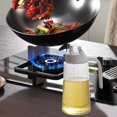 thumbnail image 4 of Suncoda Glass Dispenser Bottle, Olive Oil Dispenser Bottle Leakproof Glass Oil Container with Non Slip Handle Automatic Cap and Stopper Oil Dispenser Bottle for Kitchen 630Ml, 4 of 6