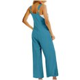 thumbnail image 5 of RKSTN Jumpsuits for Women New Fashion Halter Sleeveless Zipped Pockets Loose Plus Size Rompers Casual Summer Wide Leg Solid Color Long Jumpsuits, 5 of 5