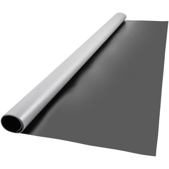 KFFKFF Dance Floor, 6.6x9.8ft Dance Floor Roll, 0.06in Thick PVC Vinyl Dance Floor, Black/Grey Reversible Portable Dance Floor, Non-Slip Dance Flooring, Ballet Dance Floor