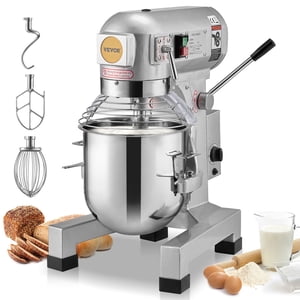 VEVOR Commercial Mélangeur d'aliments 28.5L 3-Speed Mélangeur à pâte de support 1100W pour le restaurant
