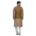 thumbnail image 3 of Atasi Kurta Pyjama pour Homme Veste Col Mandarin Indien Imprimé Ensemble de Tenue Ethnique, 3 of 5