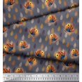thumbnail image 2 of Soimoi Viscose Chiffon Fabric Feather & Bird Cartoon Print Fabric by Yard 42 Inch Wide, 2 of 3