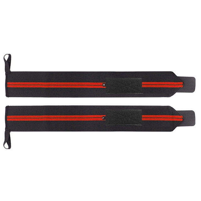 Langgg Bande de Poignet, Sangle de Levage pour Gym et Mise en Forme, Bande de Main Puissante, Bande de Compression, Sangles de Soulagement, Bracelets Résistants à la Sueur, Rouge, 1 Ensemble