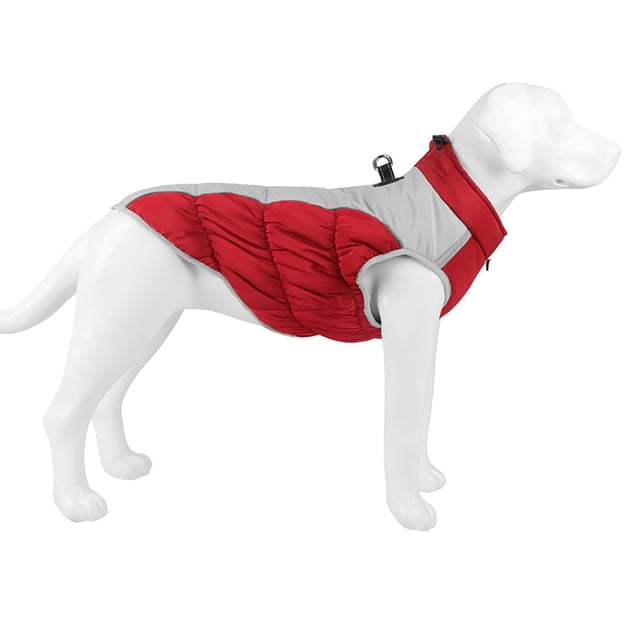 Hearth & Gear Warm Dog Winter Coat Dog Coat Dog Jacket With Built In Harness Windproof Dog Cold Weather Coats Reflective Turtleneck Large Dog Coat Dog Coats For Small Medium Pet Clothes for Large Dogs