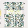 thumbnail image 1 of DriftAway Layla Classic America Style Floral Leaves Pattern Semi Sheer 3 Pieces Rod Pocket Kitchen Window Curtain, 1 of 5