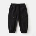 thumbnail image 2 of WEIYLL Boys Pants Comfortable School Basic Solid Color Workwear Style Long Children Black Fall Trousers size 2-3 Years, 2 of 4