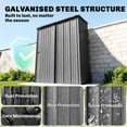 thumbnail image 4 of Outsunny 5'x3' Outdoor Storage Shed w/ Single Door, Black, 4 of 10