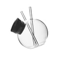 thumbnail image 2 of Maoww Verres à Cocktail Verres à Vin et Jus Transparents avec Double Paille pour Design de Boule de Bar, 2 of 8