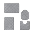 thumbnail image 2 of 4 Piece Bathroom Rug Set with Non Slip Foam Cushioned Mats,Water Absorbent and Machine Washable,Soft Velvet Fleece for Bathtub and Toilet,Home Decor, 2 of 7