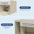 thumbnail image 4 of Yiwa Grand Meuble Cache-Litière pour Chat, Armoire Minimaliste Fermée avec Tablettes pour Rangement et Couvercle à Entrée Discrète Dissimulée dans un Coin, 4 of 8