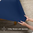 thumbnail image 2 of Bare Home Ultra-Soft Stretchy Sheet Set - Premium 1800 Collection - Deep Pockets - 4 Piece - King, Dark Blue, 2 of 8