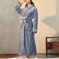thumbnail image 1 of Gift TIMIFIS Mens Womens Robe Soft Plush Fleece Hooded Bathrobe, Full Length Long Warm Lounge Robe Spa Bath Robe with Hood pring/Summer, 1 of 6