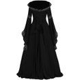 thumbnail image 4 of JUNWELL Liquidation Robes d'Halloween pour Femmes Femmes Automne Hiver Gothique Rétro à Imprimé Floral Robes de Bal Robes Robe, 4 of 5