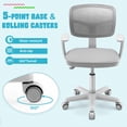 thumbnail image 4 of Costway Kids Desk Chair Study Computer Chair with Adjustable Height, Lumbar Support Grey, 4 of 9