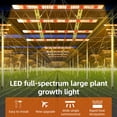 thumbnail image 3 of Tignapoo Lampe de Croissance LED à Spectre Complet 120W pour Plantes d'Intérieur, 468 LED, Angle de Faisceau de 122°, 9334lm, AC100V-277V, Blanc, Fiche US, Éclairage de Serre et Hydroponique, 3 of 7