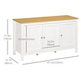 thumbnail image 3 of HOMCOM Storage Cabinet, Buffet Cabinet, Sideboard with Doors, White, 3 of 10