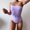 Purple, variant on Dvkptbk Swimwear Women Cover Ups for Swimwear Women Women Bandeau Bandage Bikini Set Push-Up Brazilian Swimwear Beachwear Swimsuit