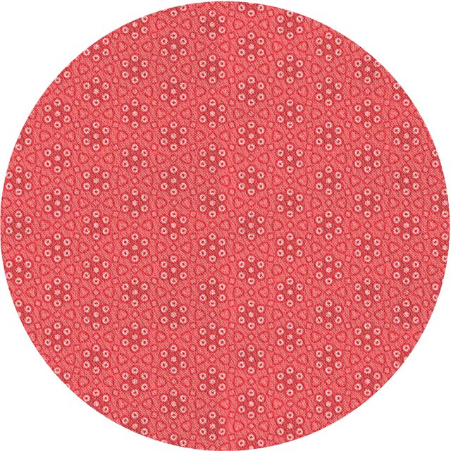 Ahgly Company Tapis d'Intérieur Ronds Transitionnels Rouges Lavables à la Machine, 5 Pieds Rond