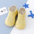 thumbnail image 1 of NOKIO Toddler Baby Boys Girls First Walking Shoes Ruffled Solid Color Non-Slip Soft Sole PreWalking Sneaker for Baby, 1 of 3