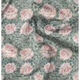 thumbnail image 1 of Soimoi Moss Georgette Fabric Peony Floral Printed Craft Fabric by The Yard 42 Inch Wide, 1 of 6