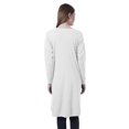thumbnail image 4 of Moomaya Womens Full Sleeve Hi-Lo Shrug Rounded Hem Long Cotton Summer Cardigan, 4 of 7