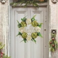 thumbnail image 2 of Wood Garland Door Hanging Hydrangea Rattan Ring Window Decorations for Elegant Home Décor, 2 of 8