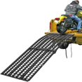 thumbnail image 1 of Black Widow 9' Motorcycle Loading Ramp, Extra-Wide, 1,500 lb. Capacity, Aluminum Arched Folding, Won't High Center, 1 of 4
