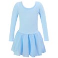 thumbnail image 1 of Cowsor Justaucorps de Base à Manches Longues pour Filles avec Jupe, Robe Tutu de Danse Ballet pour Enfant, 1 of 4