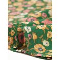 thumbnail image 4 of INSPIRE CHIC Robe Vintage Florale à Manches Courtes Col Camp Boutonnée Ligne A pour Femmes, 4 of 5
