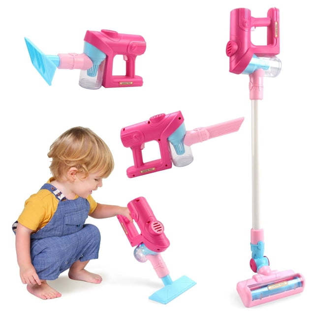 Aodebiao Pretend Play Vacuum Cleaner Toy with Realistic Sounds Safe Durable Educational Role Play Toy for Toddlers Motor Skills Development Lightweight Fun Cleaning Toy Gift for
