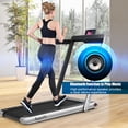 thumbnail image 1 of Patiojoy Tapis Roulant Pliant 2 en 1 Machine de Course Électrique avec Haut-Parleur Bluetooth et Application de Télécommande Argent, 1 of 5