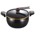 thumbnail image 2 of Iumwxz Mini Autocuiseur 8 L Format Familial Poignées Verrouillables Chauffage Rapide Multifonction Compatible Induction Antiadhésif Durable Marmite 1 Pce Noir, 2 of 3