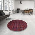 thumbnail image 3 of Ahgly Company Tapis d'Intérieur Carré Abstrait Canneberge Rouge, 8 Pieds Carré, 3 of 6