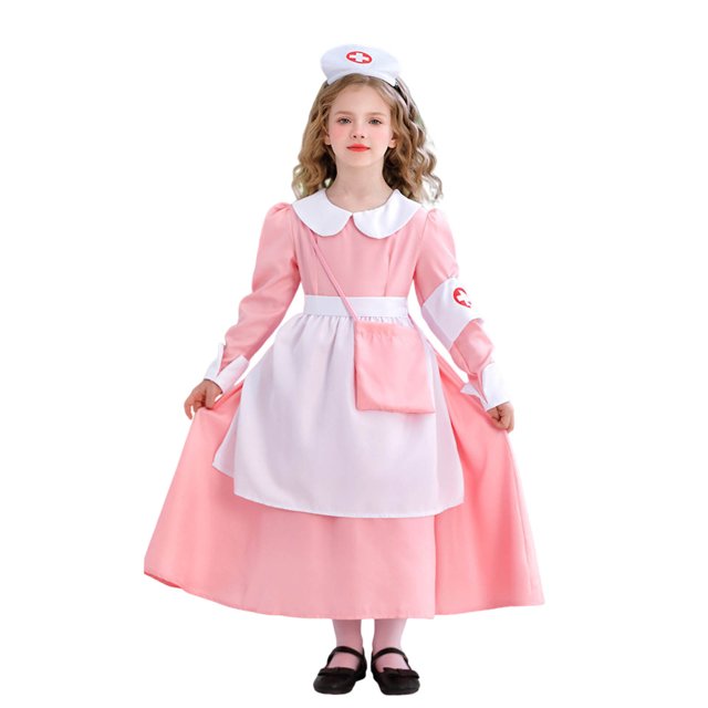 Costumes de Soubrette Roses pour Bébé Fille Garçon, Robes Midi Longueur Genou, Robes de Retour à la Maison pour Enfant, Manches Longues Courtes, Col Ras du Cou, Formelles, Rendez-Vous du Soir, Robes de Soirée, Rave Automne Été 2025, 7 Ans