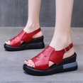 thumbnail image 4 of RKSTN Sandales pour Femmes Sandales Habillées d'Été Dames Bout Ouvert Rétro Chaussures à Plateforme Compensée Sandales Confortables Douces, 4 of 5