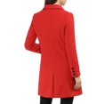 thumbnail image 3 of INSPIRE CHIC Manteau Mi-Long à Double Boutonnage pour Femme à Col à Revers Cranté, 3 of 6