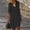 Black, variant on Wiyuqeen Women's Button Down Cotton Linen Shirt Dresses Half Sleeve Comfy Casual Loose Fit Summer Dresses Solid Color Collared Beach Midi Dresses