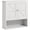 White, variant on Kleankin Farmhouse Bathroom Wall Cabinet, Medicine Cabinet with Open Shelf