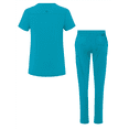 thumbnail image 3 of Adar Addition Go-Higher Scrub Set For Women - Notched V-Neck Scrub Top & Skinny Cargo Scrub Pants, 3 of 8