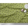 thumbnail image 3 of Soimoi Green Rayon Fabric Web & Spider Insects Printed Craft Fabric by the Yard 56 Inch Wide, 3 of 3