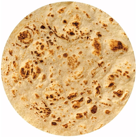 Burritos Blanket, Double Sided Giant Flour Tortilla Throw Blanket, Novelty Tortilla Blanket for Your Family, 285 GSM Soft and Comfortable Flannel Taco Blanket for Adults. (Beige, 60 Inches)