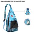 thumbnail image 2 of Abstract Shark Art Shoulder Bag - Mystical Sea Creature Design Sling Backpack (Water-Resistant & Stylish), 2 of 4
